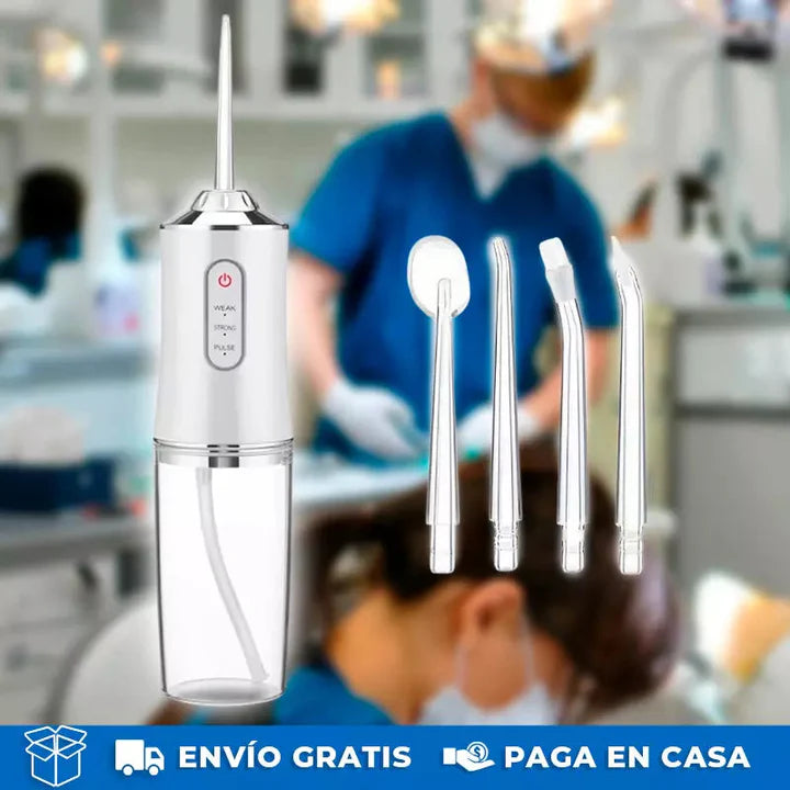 Irrigador Dental Portátil + 3 Boquillas de Regalo 🦷✨
