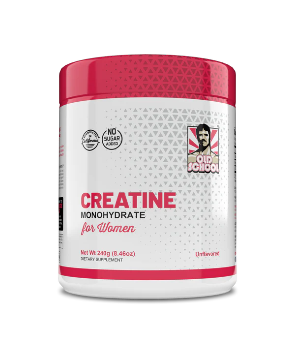 Creatina Old School para Mujeres – Más Energía, Más Fuerza, Más Resultados (240gr)