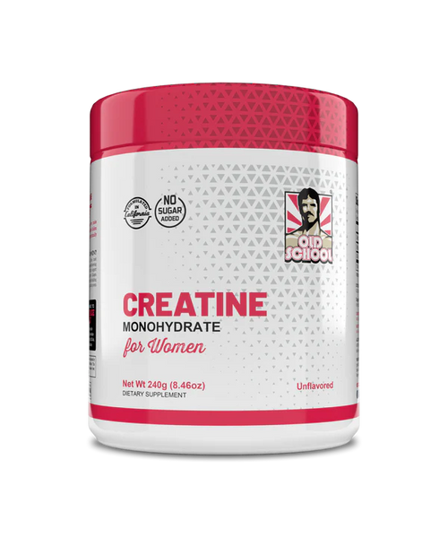 Creatina Old School para Mujeres – Más Energía, Más Fuerza, Más Resultados (240gr)