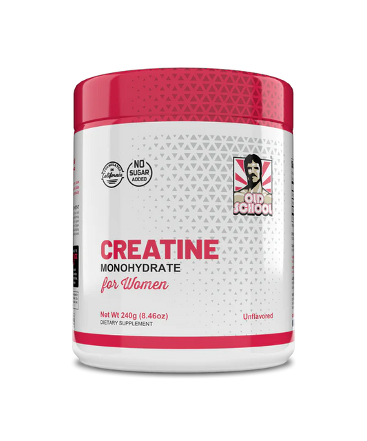 Creatina Old School para Mujeres – Más Energía, Más Fuerza, Más Resultados (240gr)